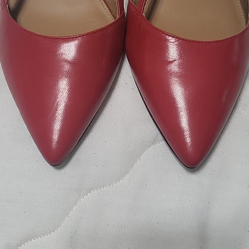 Calvin Klein Women’s Red Pointed Toe Slingback Pumps Size 7.5-8 - Picture 3 of 7